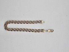 Yellow Gold Double Curb Bracelet 9ct 8in 7mm 6.93g