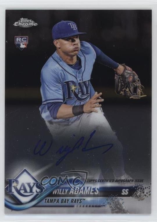 2018 Topps Chrome Rookie Auto Willy Adames #RA-WA Auto RC 4d3