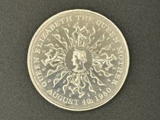 RARE 1980 Queen Elizabeth Queen Mother 80th Birthday Crown Coin