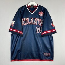 FUBU Athletics Atlanta 05 Baseball Jersey Mens XXL Red White Blue 1992 Vintage
