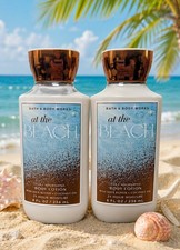 BATH BODY WORKS SET OF 2 AT THE BEACH 24 HR MOISTURE BODY LOTION 8 oz NEW