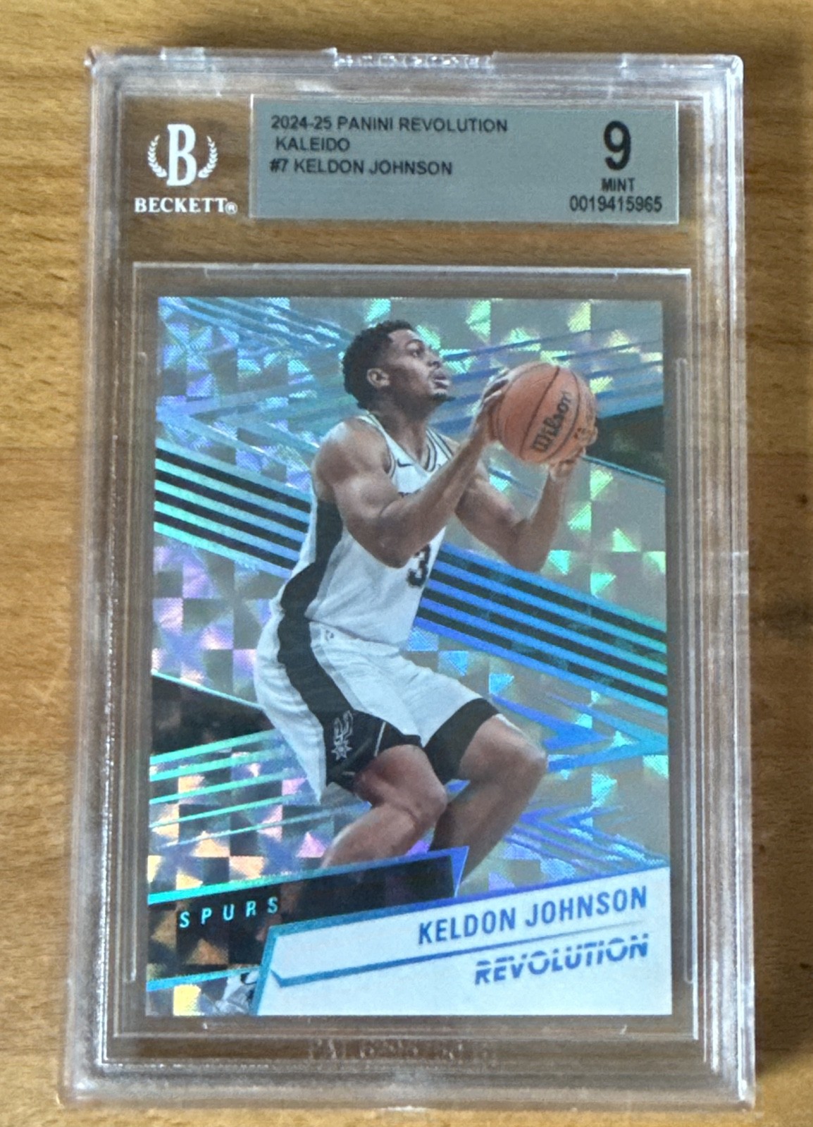Keldon Johnson - 2024-25 Panini Revolution - Kaleidoscope 1/1 #7 BGS 9 SPURS