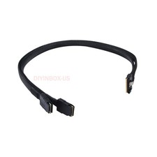 Slimline Cablecy Slim SAS 4.0 SFF-8654 8i 74pin to Dual SFF-8087 SAS Cable 0.5m