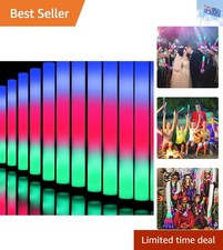 Glow Party Essentials: 42 PCS Foam Sticks with 3 Light-Up Modes - Bulk Pack