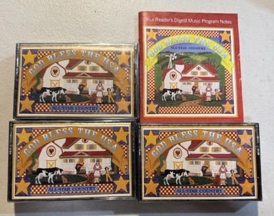 Readers Digest God Bless The USA Cassette Tapes Set 1-3 All Star Country 1992