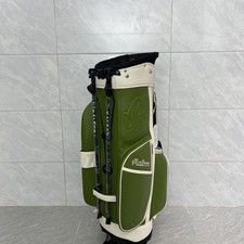 Malbon Stand Caddy Bag Green Stand Type Synthetic Leather 5-Way Japan 46inch