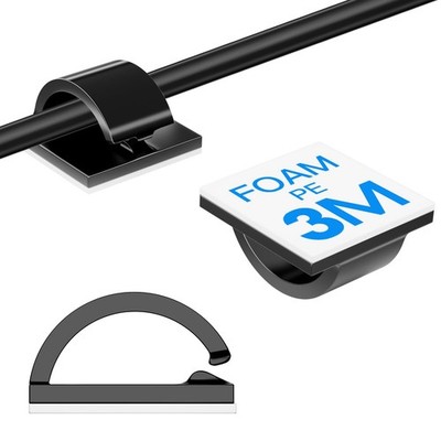 60Pcs Adhesive Cable Clips, Black Small, Cord Holder, Cord Clips for Dash cam...