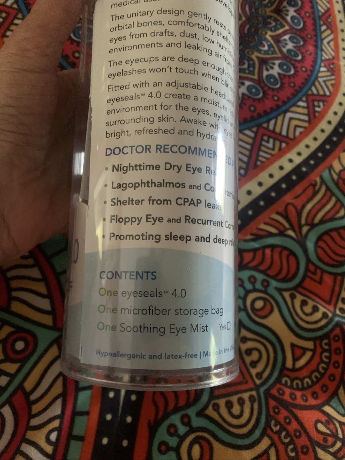 EyeEco Eyeseals 4.0 Sleep Mask – Clear – Moisturizing Eye Masks for Sleep Hydrat