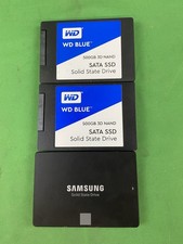 (Lot of 3) SAMSUNG 850 EVO & WD BLUE 500GB 2.5" Sata SSD-Grade A Health