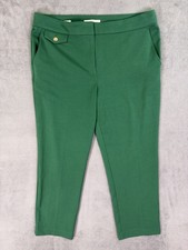 Loft Ann Taylor Dress Pants Womens 12 Green Riviera Slim Straight Trousers