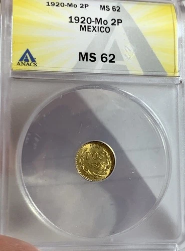 1920 Mexico 2 Pesos Gold — photo from the most recent tracked eBay sale