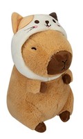 Capybara Mit Katzenhut PlüSch 20Cm Wasserschwein Merch Stofftier Plush Toy Soft