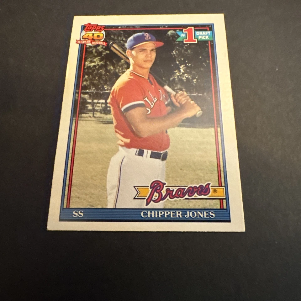 1991 O-PEE-CHEE OPC #333 Chipper Jones *RARE* Rookie Card RC - Image 3 of 4