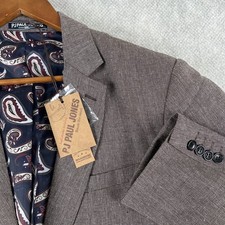 PJ Paul Jones Men's Size 2XL Beige Cotton, Polyester, Linen 2 Button Blazer, NWT