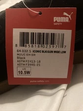 Puma Iconic Wide Composite Toe Work Shoe Size 10.5W