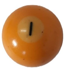 Vintage Single Replacement Billiard 2 1/4" Pool Ball No. 1 Yellow Ball