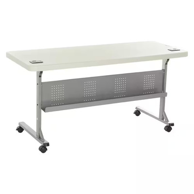 Wyatt Flip-Fold 24 In. X 60 In. Training Folding Table, Plastic Top, Metal Frame