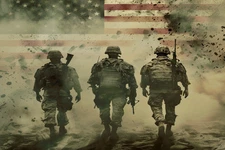 US MILITARY ARMY AIR FORCE SOLDIER STRETCHED CANVAS WALL ART READY TO HANG MC45