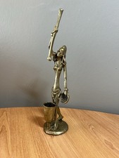 Statuette africaine en laiton personnage tribal vintage déco