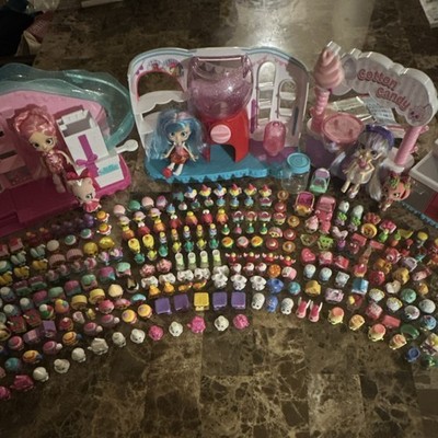 Shopkins Candy & Chocolate Large Lot Mini Figures w/ Playset Pieces, Plastic