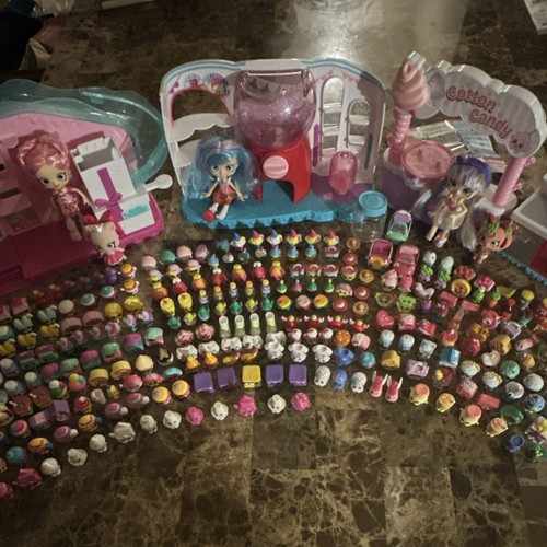 Shopkins Candy & Chocolate Large Lot Mini Figures w/ Playset Pieces, Plastic