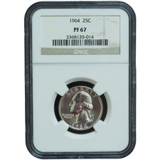 1964 Washington Quarter NGC PF67 *JE