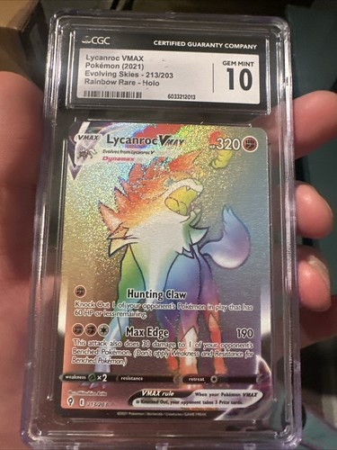 Lycanroc VMAX graded CGC 10 for sale on eBay