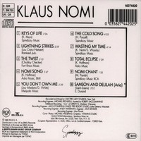 Klaus Nomi: Klaus Nomi: Klaus Nomi - - (Cd / K)