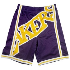 Mitchell  Ness Lakers Hardwood Classics Mesh Basketball Shorts Youth L 14-16
