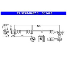 Bremsschlauch vorne rechts für Honda Accord 8 CU CW IX CR id72302