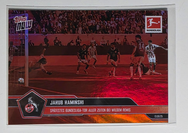 Topps NOW Bundesliga 2025/2026 - Card 020 - Jakub Kamiński - 1. FC Köln - RED