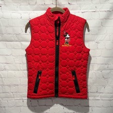 Disney Parks Walt Disney World Minnie Mouse Women's Red Quilted Vest Sz XS