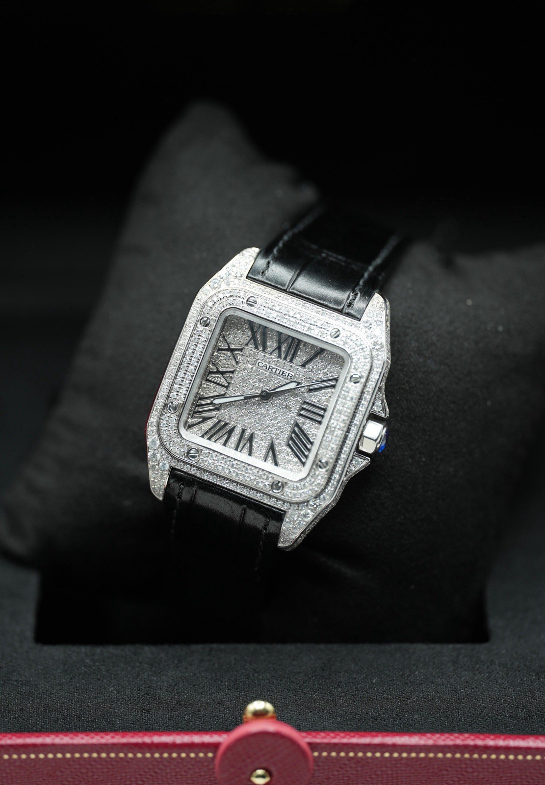 Steel Cartier Santos 100 W20126X8, Diamond