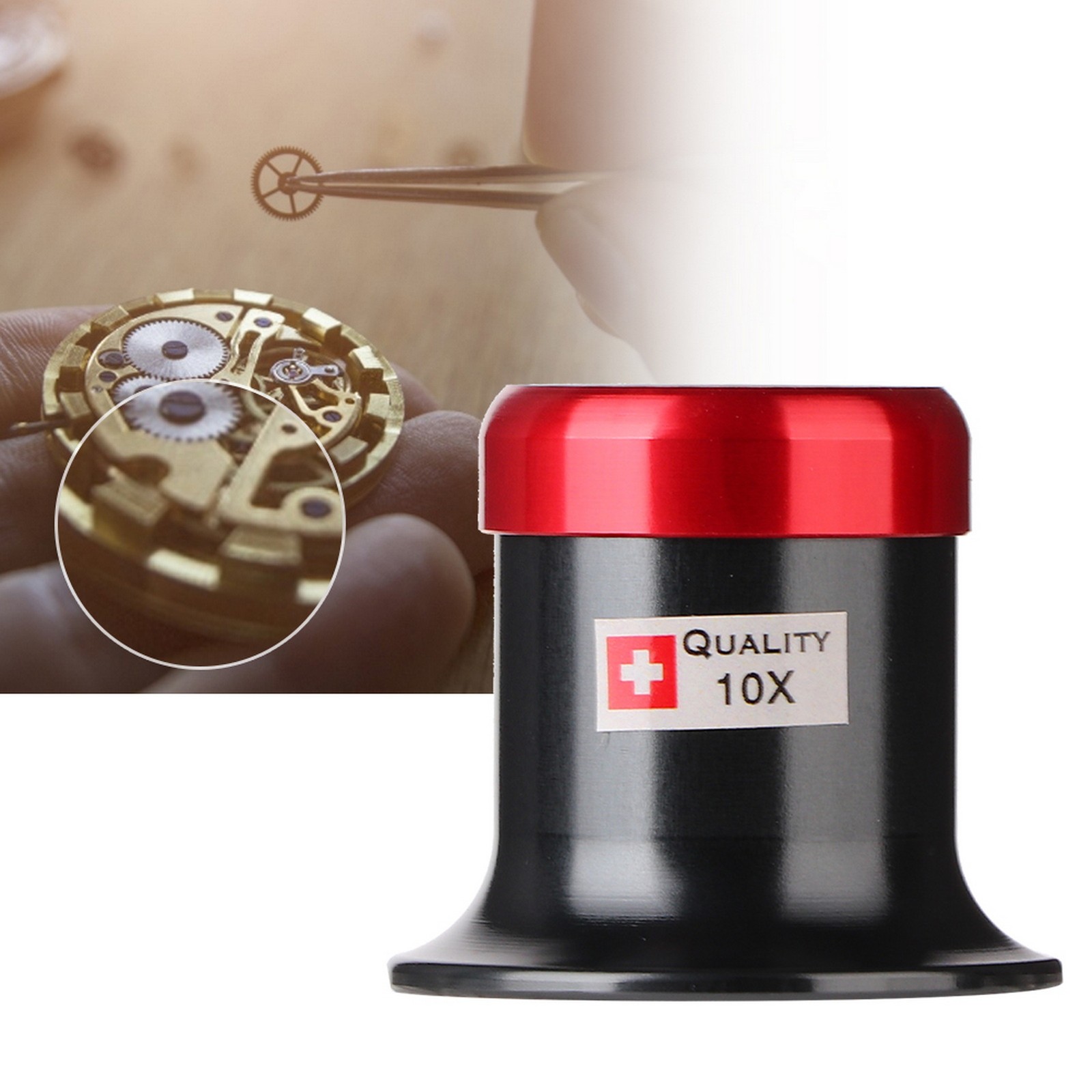 Watches Repairing Tools Magnifying Glass Sapphire Glass Metal Lens Barrel Wi ECM