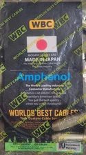 WBC Worlds Best Cables Mogami Made Japan Audio Cable 2 Units 15 inch Angled Gold