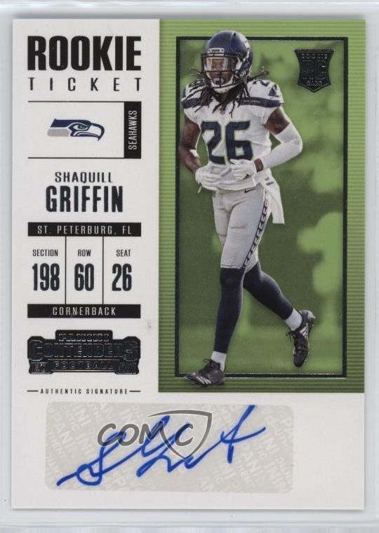 2017 Panini Contenders Rookie Ticket Shaquill Griffin #173 Rookie Auto RC 03xg