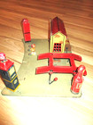 1933 MARX  SUNNY SIDE  SERVICE STATION  TiN Litho Gas Station Set ( UNTESTED !! — photo 9