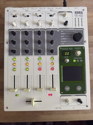 Korg KM-402 Digital 4-Channel DJ Mixer with Kaoss Pad and Effects EQ Excellent