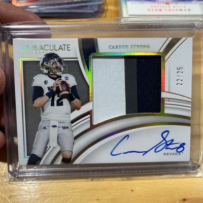 2022 Panini Immaculate Collection Carson Strong  /25 Auto #pp7