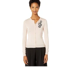 Boutique Moschino Button Down Sweater Pink 38