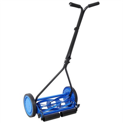 16-Inch Manual Push Reel Lawn Mower 5-Blade 10-Inch Wheels