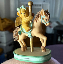 Cherished Teddies May Carousel Bear on Horse Mini Resin Figurine 2000 755265