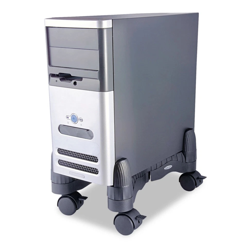 Мобильная подставка для центрального процессора Kantek с регулируемой шириной и блокирующимися роликами, 16 дюймов Wi... - Изображение 4 из 4