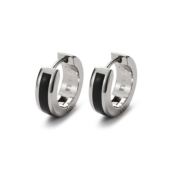 Monomania Ohrringe Creolen Unisex Edelharz Edelstahl 12 Mm 30171-image