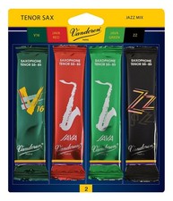 Vandoren SRMIXT2 Tenor Sax Jazz Reed Mix Card includes 1 each ZZ, V16, JAVA a...