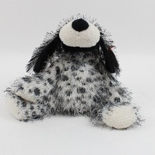 TY The Punkies Collection Polka-Dot 2002 Black/White Dog With Tag Plush Toy