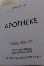 Vela perfumada vertida a mano Farmacia WHITE VETIVER 2,0 OZ. Viaje
