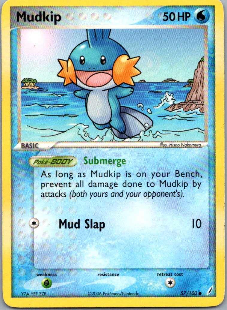 Mudkip 57/100 Common Crystal Guardians Pokemon Lightly Played
