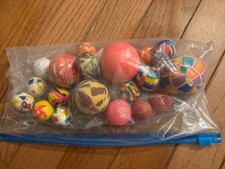 Vintage Bouncy Balls Super Balls Assorted Colors  Sizes Lot Of 20