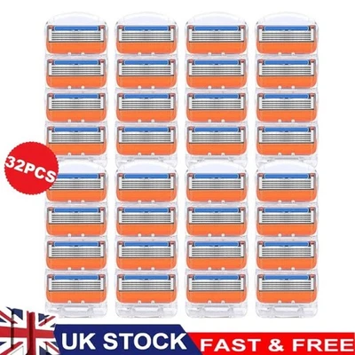 32X For Gillette Fusion Blade Refills Compatible For Gillette Fusion 5 Proglide*